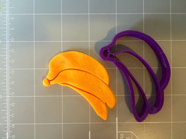 Banana Cookie Cutter 2 Fast Shipping Sharp Edges Etsy
