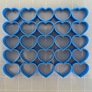 25x 1" size heart multi Cookie Cutter Fast Shipping - Sharp Edges - Exceptional Quality