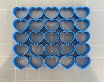 25x 1" size heart multi Cookie Cutter Fast Shipping - Sharp Edges - Exceptional Quality