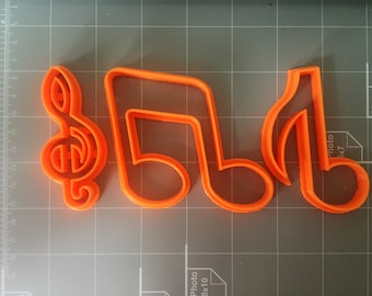 Music combination Note Cookie Cutters (Set of 3)- Fast Shipping - Sharp Edges - Exceptional Quality