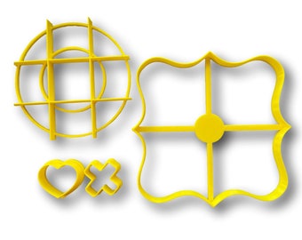 チックタックトルゲームクッキーカッター - 迅速な発送 - 鋭いエッジ - 卓越した品質