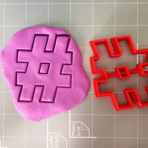Hashtag (# sign) Cookie Cutter- Fast Shipping - Sharp Edges - Exceptional Quality