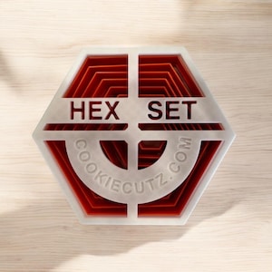 Hexagon Honeycomb Cookie Cutter Set of 9 - Fast Shipping - Sharp Edges - Exceptional Quality