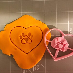 Heart in Heart Dog Paw Cookie Cutter- Fast Shipping - Sharp Edges - Exceptional Quality