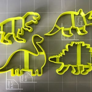 Dinosaur Cookie Cutters (Set of 4)- Fast Shipping - Sharp Edges - Exceptional Quality
