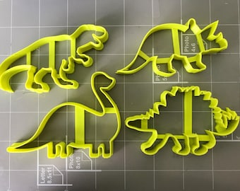 Dinosaur Cookie Cutters (Set of 4)- Fast Shipping - Sharp Edges - Exceptional Quality