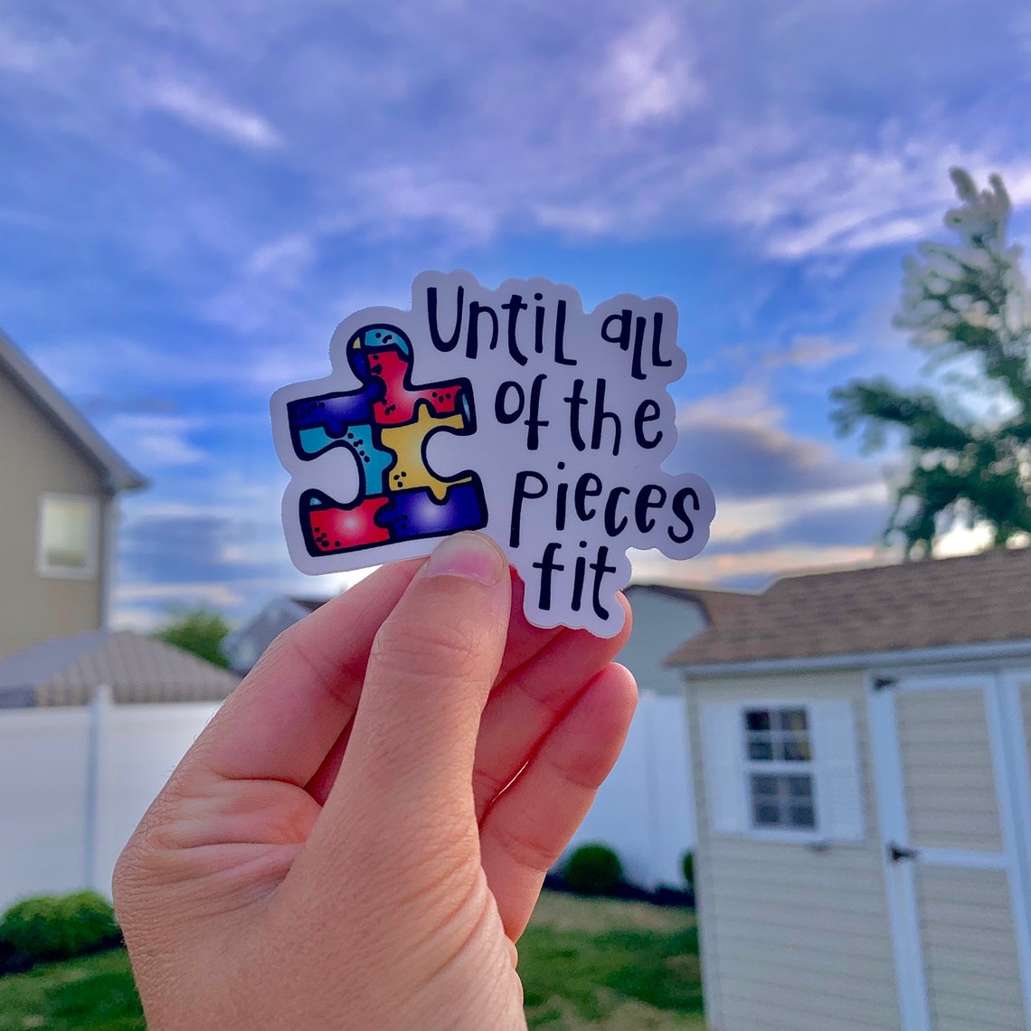 Autism stickers puzzle piece until all of the pieces fit  Etsy