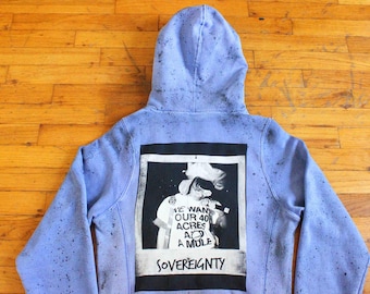 1 Of 1 Lisa Left Eye Lopes Polaroid Sovereignty Champion Reverse Weave TLC Hip Hop R&B Upcycled Rework Custom AOP Pullover Hoodie Sweatshirt