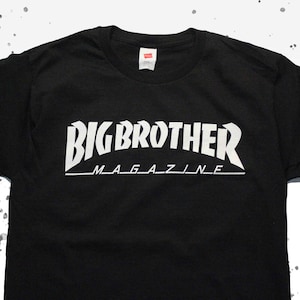 BIG BROTHER Skateboard MAGAZINE Thrasher Parody Mashup Hand Silk Screen Print Jackass Dickhouse Johnny Knoxville Steve-O Bam Margera Shirt