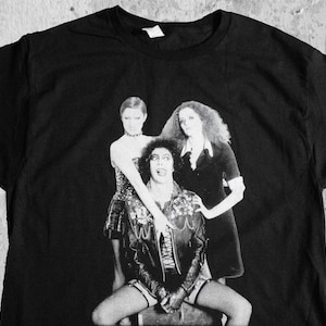 1970s The ROCKY HORROR Picture Show Tim Curry Patricia Quinn Nell Campbell Jim Sharman Film Movie Cult Classic Hand Screen Printed Shirt
