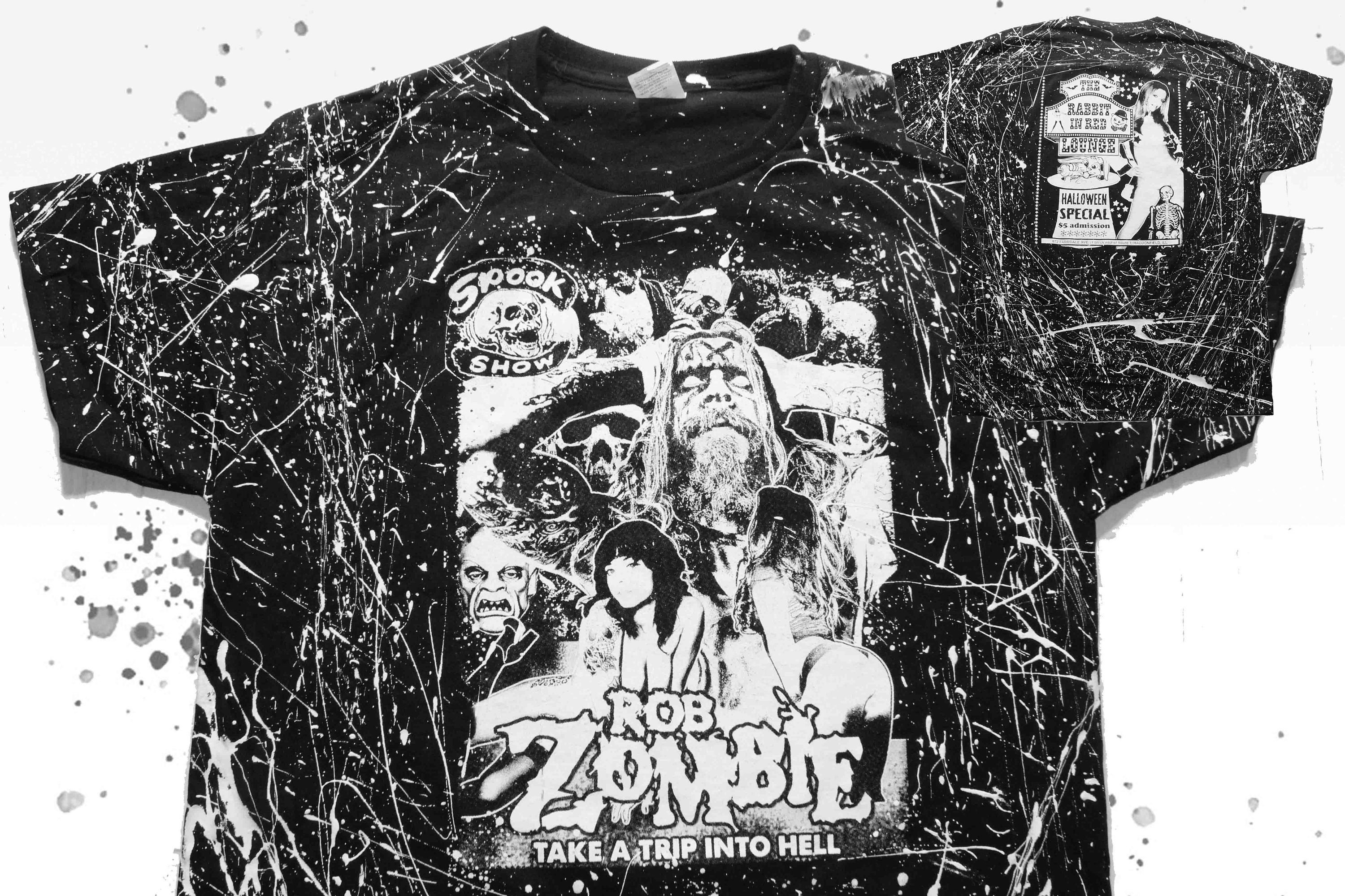 ROB ZOMBIE Sheri Moon Rabbit in Red Lounge Halloween All Over Hand