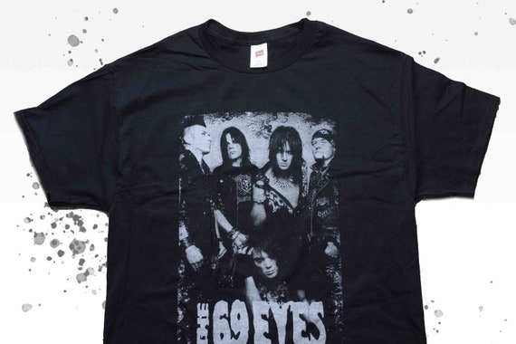 The 69 Eyes Hand Screen Printed Finnish Rock Goth Metal Helsinki