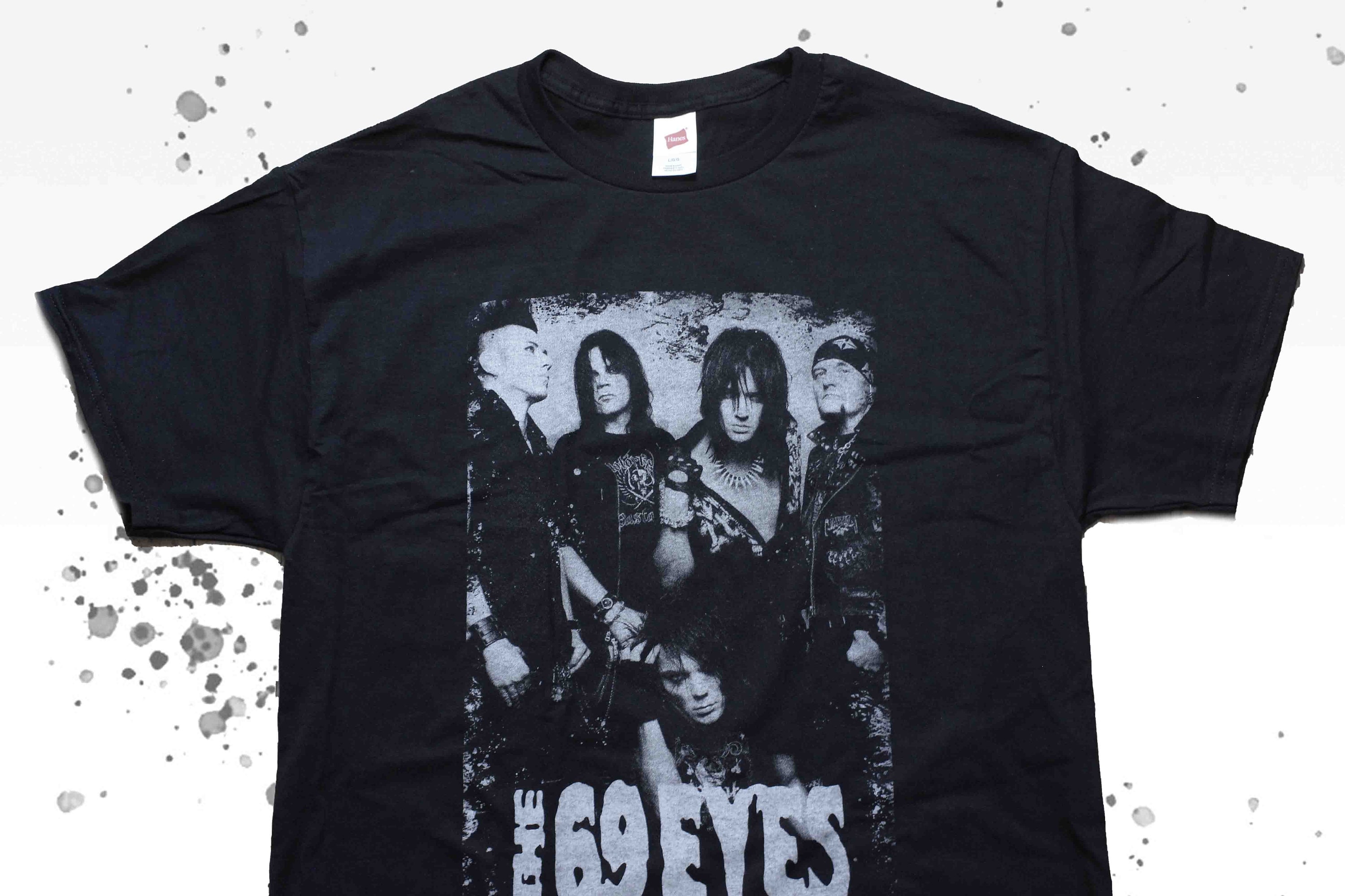 The 69 Eyes Hand Screen Printed Finnish Rock Goth Metal Helsinki