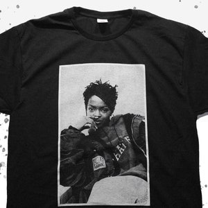 MS. LAURYN HILL Photograph Hand Silk Screen Print Portrait Consciousness Music Artist Hip Hop R&B Fugees Band Shirt
