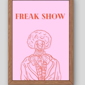 Freak Show Clown A4 & A5 wall art|digital print