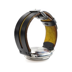 Yellow race watch strap for Apple Watch and standard watches size 18mm, 20mm, 22mm, 24mm