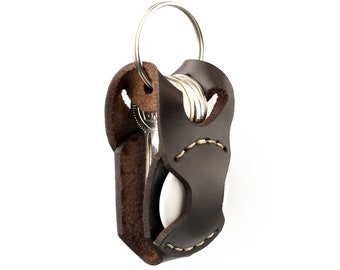 Compact Key Organizer with AirTag Pocket - Personalized Initials