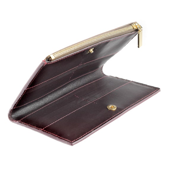 Cartier Pocket Organizer Wallet - Black & Burgundy Leather