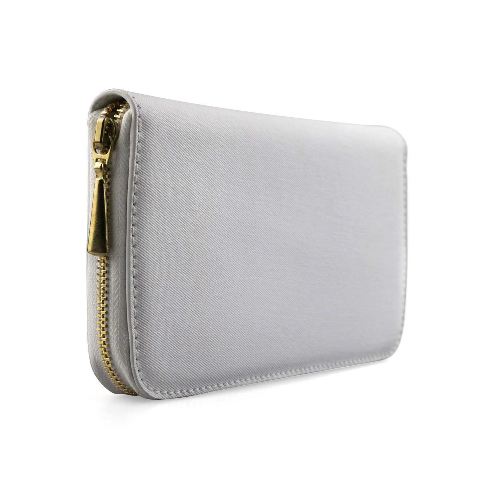 White Leather Wallet for Women All-around Zipper Wallet - Etsy New Zealand