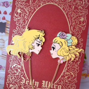 Marie and Oscar Deluxe Collar Pin | Retro Anime Showa Style Fan Inspired Pin Set