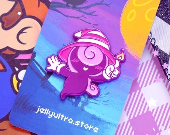 Pin de esmalte Vivian / Pin de metal anodizado morado Shadow Sister Ghost