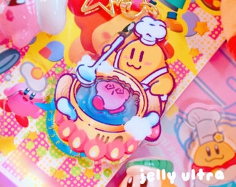 Poyo Gets Cooked! Acrylic Shaker Charm - 3 inch | Chef Character Keychain Cooking Soup