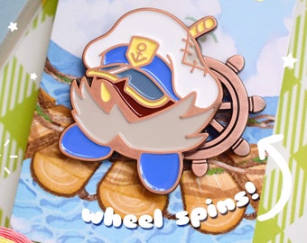 Bobbery Spinning Enamel Pin | Antique Copper Soft Enamel Pins for Gamers