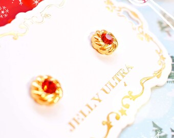 Holiday Jam Cookies Stud Earrings - 18k Gold