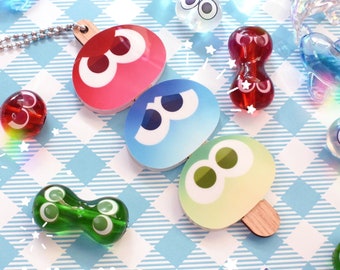 Puzzle Droplet Dango Acrylic Charm - 3.5 inches | Puzzle Video Game Gifts for Gamers Retro Game Aesthetic