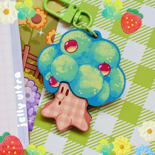 MISPRINT* Apple Tree Wooden Charm - 2.5 inches