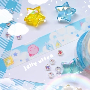 Cloudy Poyo Foil Washi Tape | 20 MM Wide | Gift for Gamers Kawaii Video Game Stationery Crystal Shard