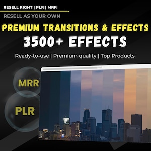 3,500+ Effects and Transitions Bundle | Video Editing FX Pack | Premiere, Final Cut, After Effects | PLR + MRR | Ultimate Video Toolkit