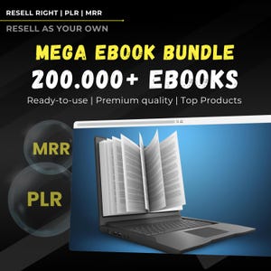 200,000+ eBook Mega Bundle | PLR, MRR Library | Digital Books in Every Niche | Resell, Rebrand & Profit | Ultimate eBook Collection