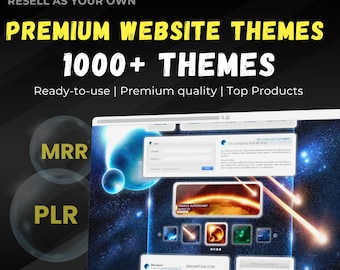 1,000+ Website Themes Bundle | HTML, WordPress, Shopify & More | Modern Responsive Templates | PLR + MRR | Resell Rights Included