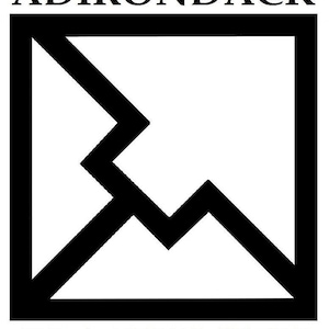 Adirondack Blacksmith logo in black with white background. Heirloom quality iron products for household, office, lodge, store, salon, kitchen, bathroom, kids bedrooms. classroom, laundry room or utility closet.