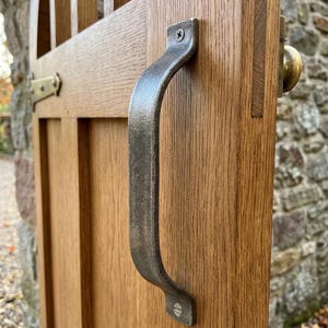 Hand Forged Door Pull - Door Handle - Utility Bar for Bathroom, Kitchen, Barn or Shop - Hanger bar