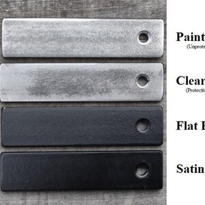 Paint finish selection sample image...Paint-ready (unprotected surface), Clearcoat (protected surface), Flat black and Satin black. Refer to description for more details.