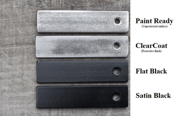 Paint finish selection sample image...Paint-ready (unprotected surface), Clearcoat (protected surface), Flat black and Satin black. Refer to description for more details.