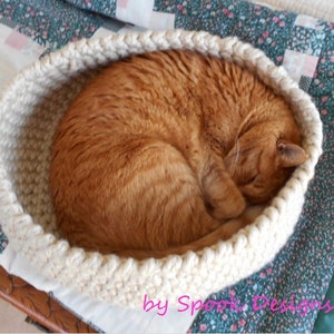 CAT BED Easy Crochet Cat Bed / Small Pet Bed Downloadable Pdf Pattern image 8