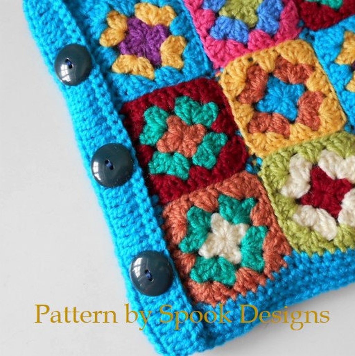 Granny Square Hot Water Bottle Cover PDF Pattern Instant Etsy