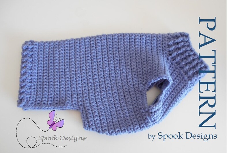 Downloadable Pdf Pattern Classic Easy to Crochet Dog Jacket DOG COAT