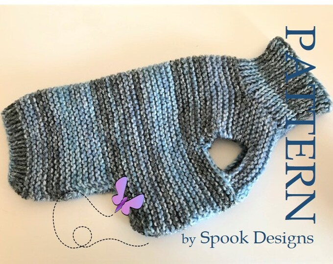 KNITTING PATTERN // Hand Knit Dog Sweater Knitted Dog Coat Etsy