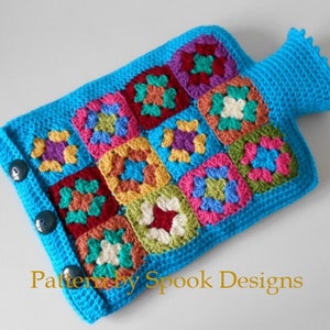 Granny Square Hot Water Bottle Cover PDF Pattern Instant Download - Etsy