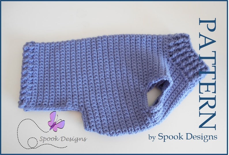 Downloadable Pdf Pattern Classic Easy to Crochet Dog Jacket DOG COAT