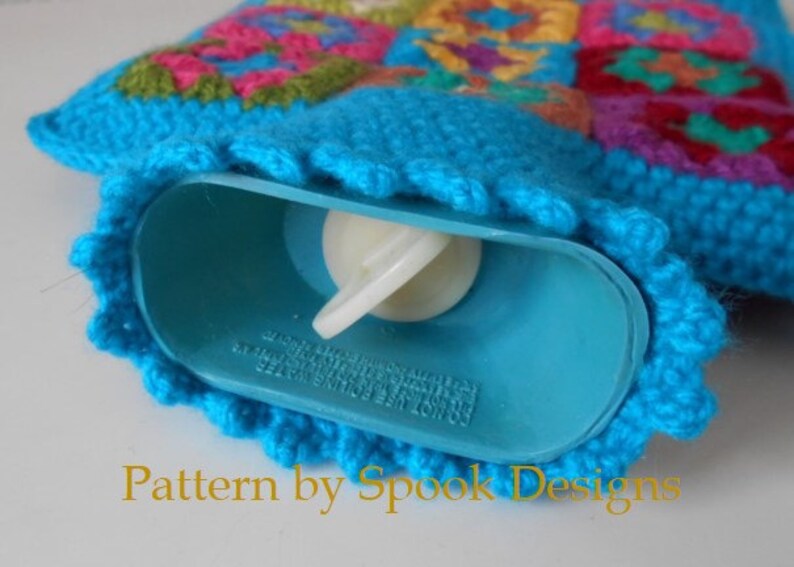 Granny Square Hot Water Bottle Cover PDF Pattern Instant Etsy