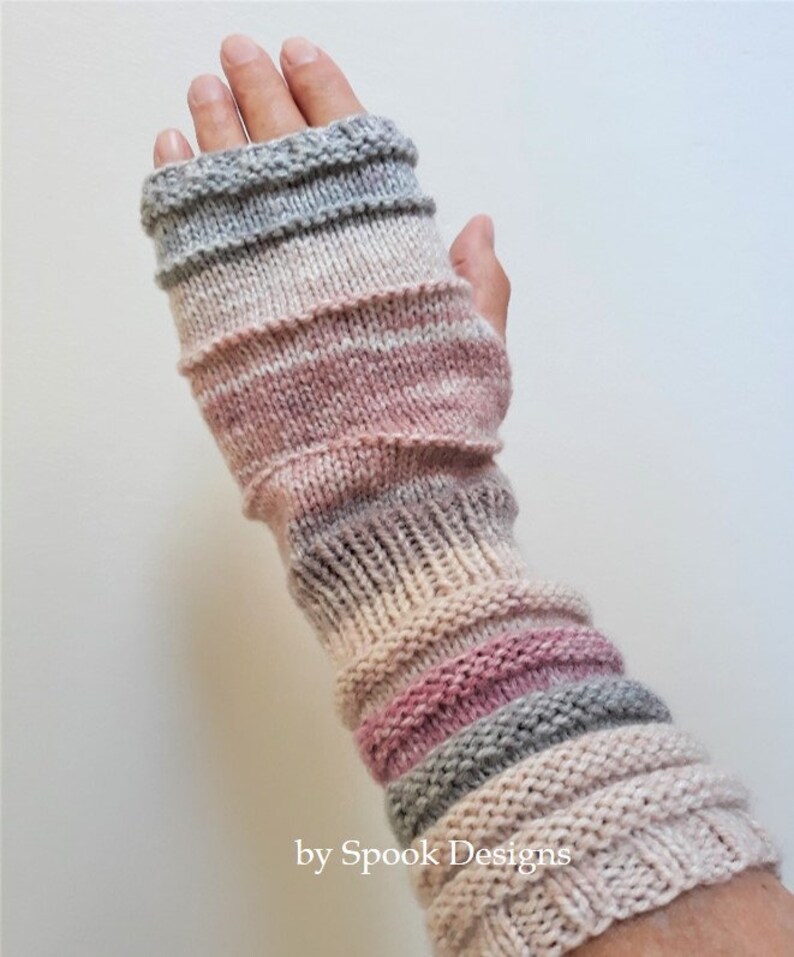 WRISTWARMER PATTERN Texting Mittens/Fingerless Mittens Downloadable Pdf zdjęcie 2