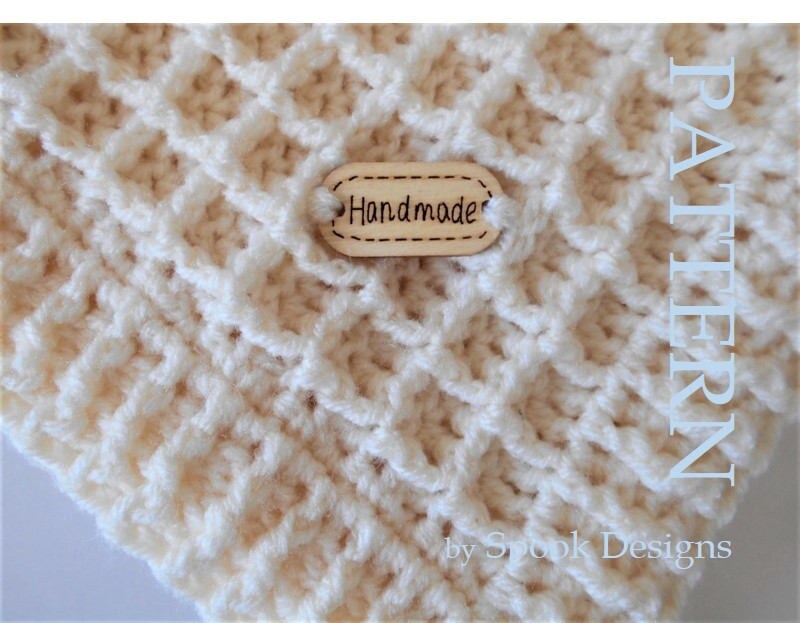 BABY BLANKET Crochet Waffle Stitch Baby Blanket PDF Pattern Etsy