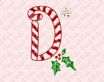 Candy cane letters | Etsy
