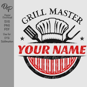 Custom Grill Master SVG DP226 PNG PDF Digital Download image 1
