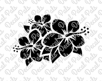 Hibiscus Trio | #DP99-0092 | Beach cut design | FCM, SVG file formats | ***Not a physical item***